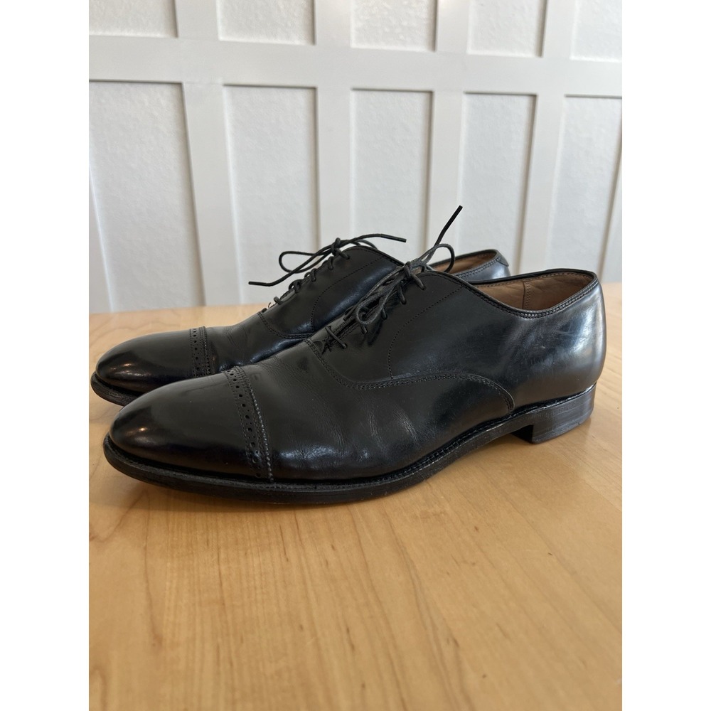 Alden New England 901 Mens 11 A Black Leather Cap Toe Oxford Dress Shoes